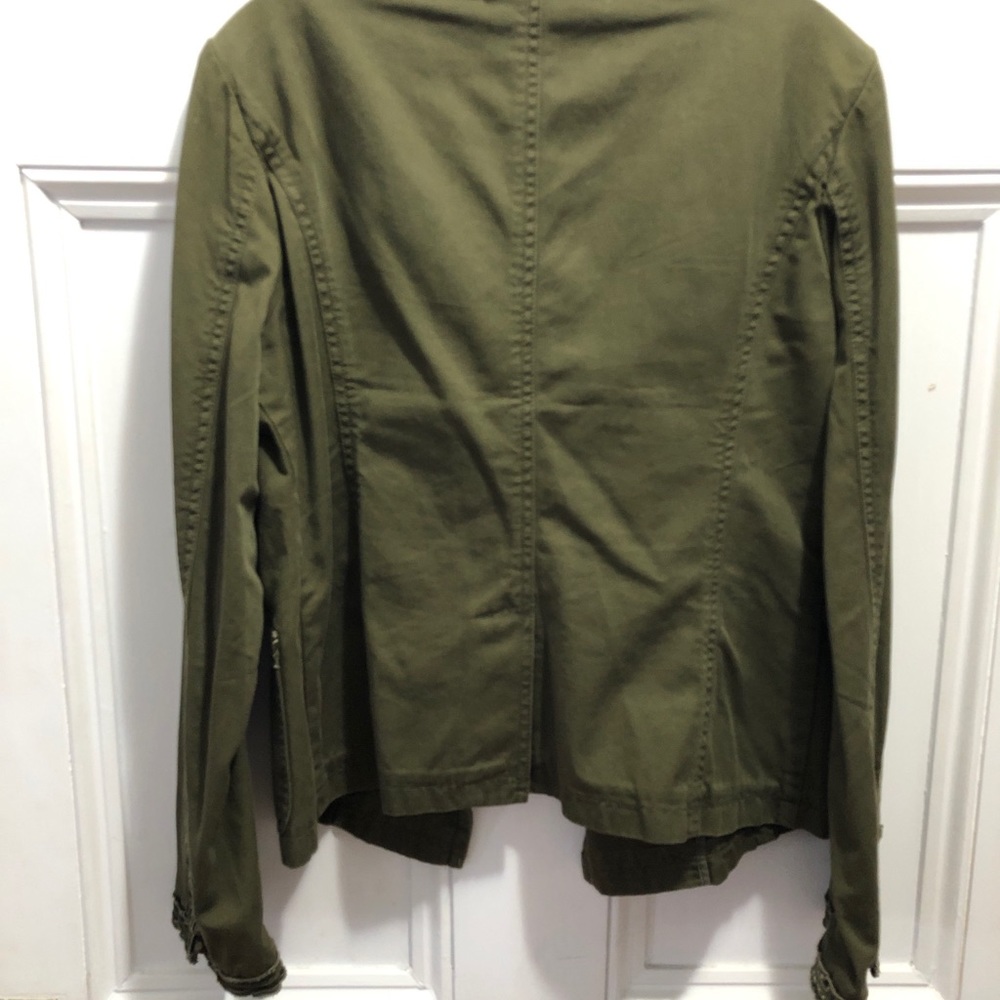 JCrew olive green embellished blazer - Picture 7 of 8